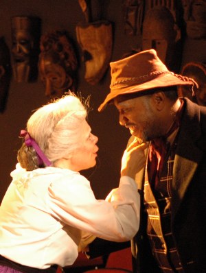 Chrystal Bates as Aunt Ester and Alan Bomar Jones as Solly Chrystal Bates as Aunt Ester and Alan Bomar Jones as Solly