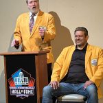 Paul Guggenheimer as Terry Bradshaw and Ernesto Sanchez as Mike Webster. Photo by Mark Clayton Southers.