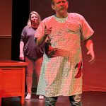 Kauleen Cloutier as Pam Webster, Ernesto Sanchez as Mike Webster. Photo by Mark Clayton Southers.