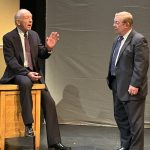 Charles "Stoney" Richards as Dan Rooney, Jerry Wienand as Bob Fitzsimmons. Photo by Mark Clayton Southers.